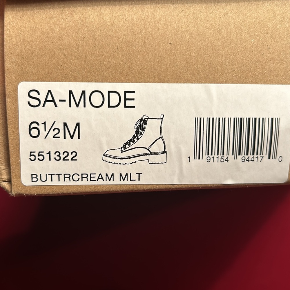 Sanctuary Mode Lace-up Boots, Cream/multi Floral 6.5 - Picture 4 of 4